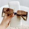 New Square Sunglasses Women Fashion Oversized Punk Eyeglasses Men Trendy Yellow Colors Shades Driving Eyewear UV400