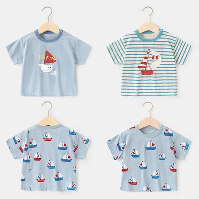 Baby Clothes Casual Short-sleeved T-shirts Summer Clothes Boys Girls Baby Children Children Summer Half-sleeved Tops