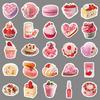 50-piece Set of Sweet-themed Doodle-style Personalised Cake-patterned Water Bottle Luggage Waterproof Stickers
