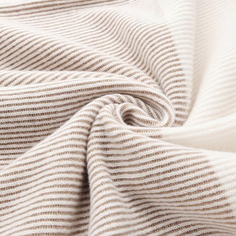 Komon Boca Men's Thick 100% Wool Color-block Double Turtleneck Sweater