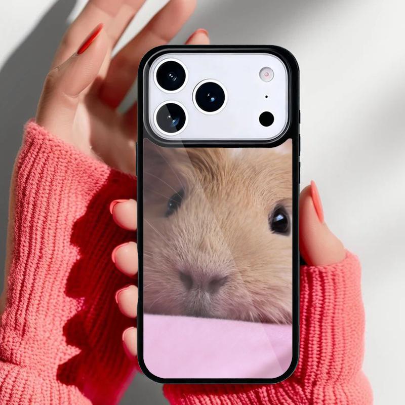 Animal Guinea Pig soft Phone Case for iPhone 17 16 15 14 13 Pro Max Back Cover for 12 11 Pro Coque