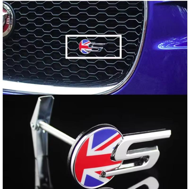 Clip Grille Sticker For F-TYPE E-PACE F-PACE XE XF XJL R S Sport Emblem Sticker Car Front Grille Badge Sticker Accessories