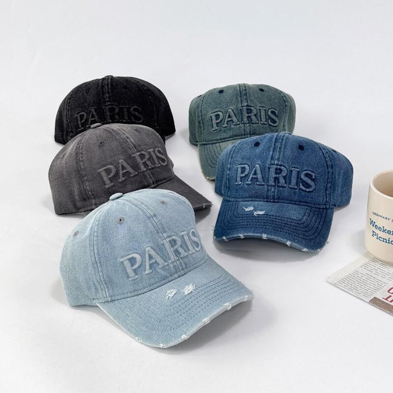 Women's Washed Baseball Cap Embroidered Grunge Hat