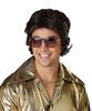 California Costumes 70s Men's Feather-Style Costume Wig, Dark Brown, One Size, 7125-125