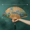 Retro Ancient-style Folding Fan for Women Is Sturdy Durable in Summer, Compact and Portable,can Be Folded for Dance Decoration