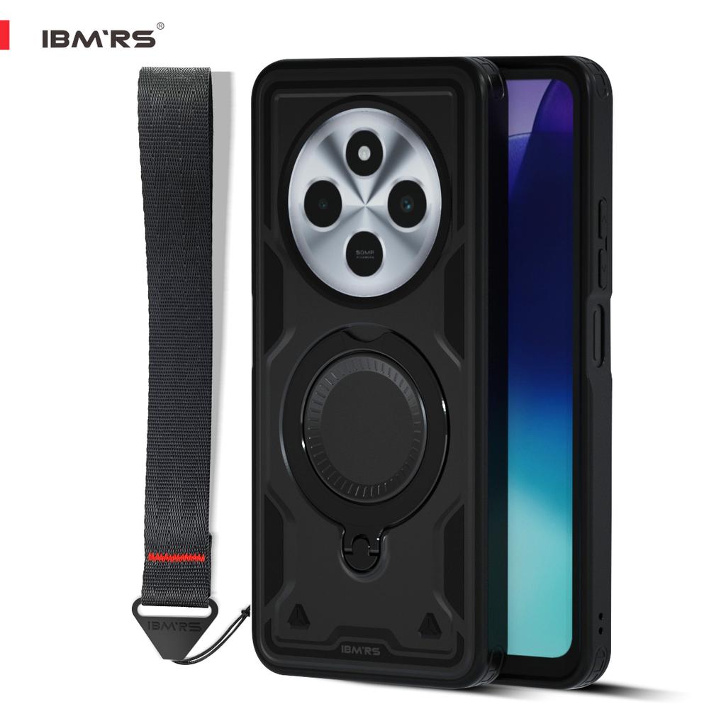 For Redmi 14C 4G/5G Phone Case Magnetic Shockproof with Stand & Lanyard | Compatible IBMRS | Anti-Slip Bumper Cover