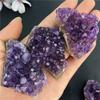 Natural  Amethyst Quartz Purple Crystal Cluster Healing Raw Stones Specimen Home Decoration Crafts Decoration Ornament