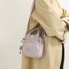 Small Square Bag Women's Travel Shoulder Bag Solid Color Crossbody Bag Water-Repellent Nylon Bag