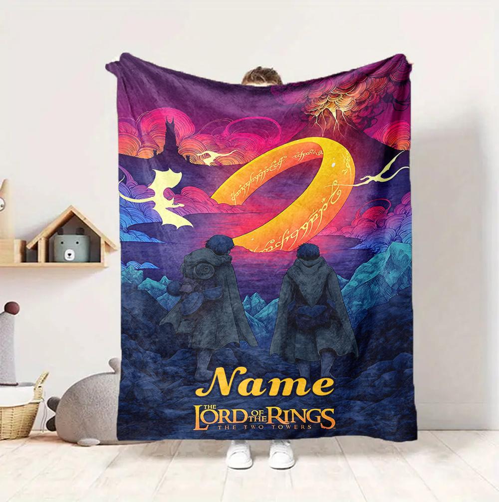 Custom Name Journey Light Flannel Blanket Throw Blanket Soft Warm Sofa Bed home Decor Unique Gift