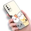 Cute Kawaii Cat Black Case For Xiaomi Redmi 11 Prime 11A 12C 13C A1 A2 Plus A3 12 4G 10 13R 5G 9A 10A 9C 10C 9i 12R Note 9T