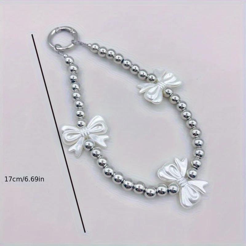 

The new bow tie is suitable for mobile phone cases, crossbody chains, hanging ropes, silver plated bead cards, and can be carrie