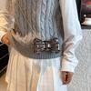 New acrylic bag glossy pearl flower bag bow mini bag mouth red envelope diagonal span bag