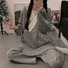Plus Size Maternity Kimono Pajamas - Autumn/Winter Cotton for Postpartum & Breastfeeding