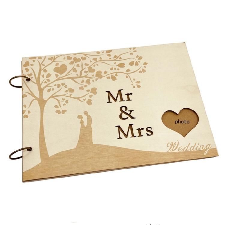 Книга для гостей на свадьбу Рустикальная Книга пожеланий Деревянный альбом Принадлежности для вечеринки в честь годовщины