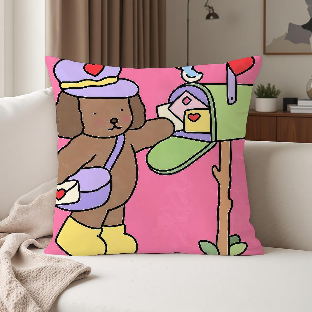 Cartoon Cute B-bobbie G-goods Pillow Case Suitable For Bedrooms Living Rooms Cars Home Decoration