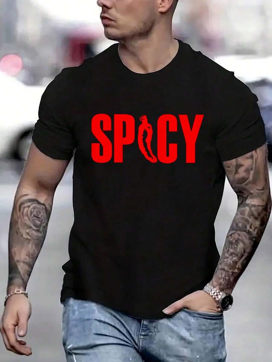 

Spicy Chilli Pepper Printed Unisex T-Shirt, Short-Sleeved Crew Neck Casual Top S