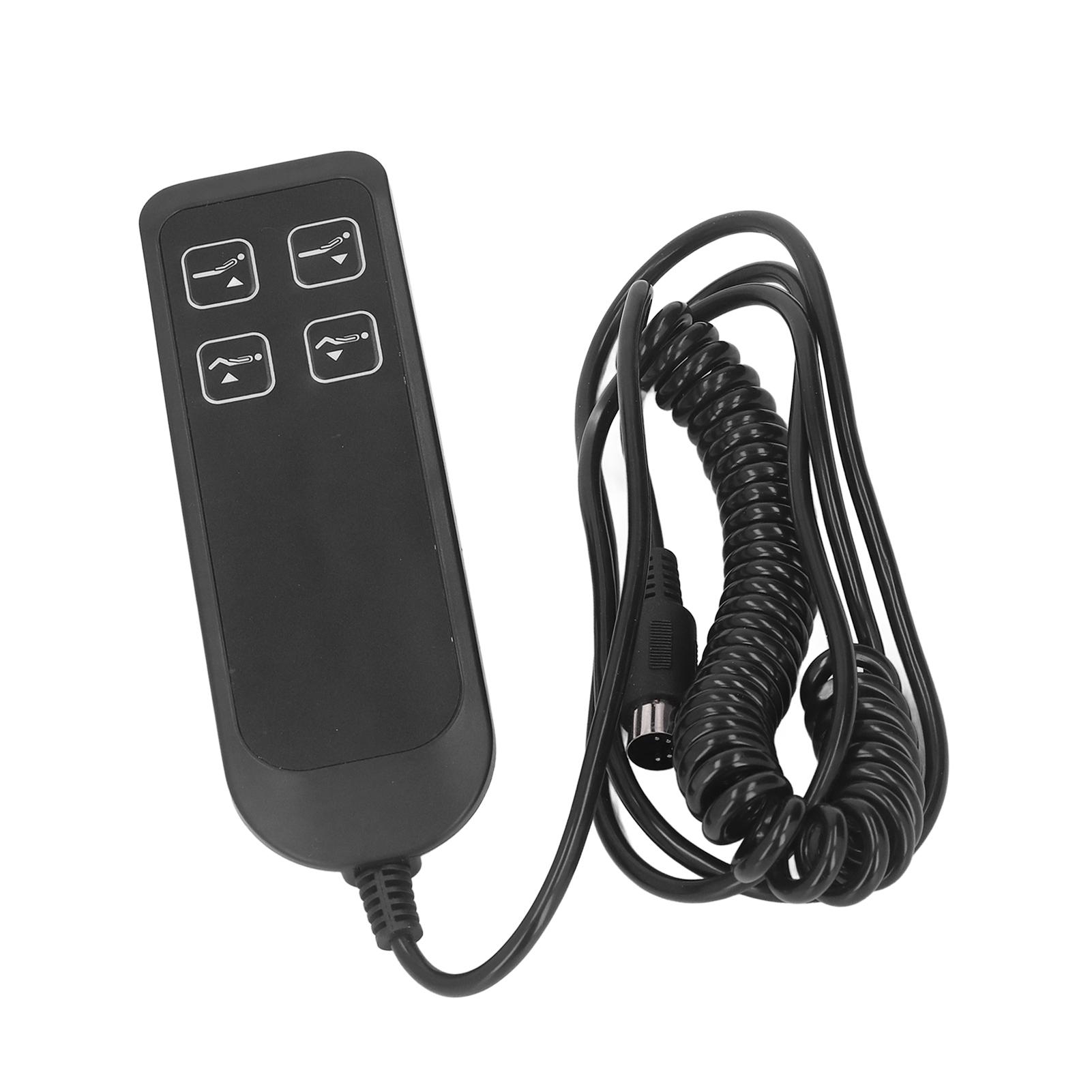 

Black Electric Power Recliner Switch Simple Operation Electric Sofa Controller 4 Button 5 Pin for Home Office