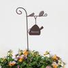 Vintage Iron Plant Stake for Succulents, Rustic Garden Flower Pot Insert for Balcony, Metal Potted Plant Decor Accessory