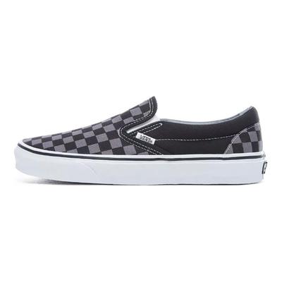 Slip-On Black Pewter Checkerboard Unisex Sneakers VN000EYEBPJ
