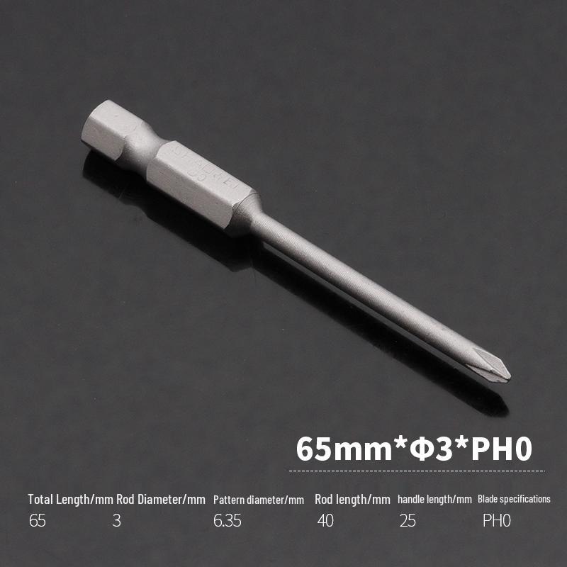 Magnetic Phillips Electric Screwdriver Bit Set (3/4/5/6mm) - S2 Steel Extension