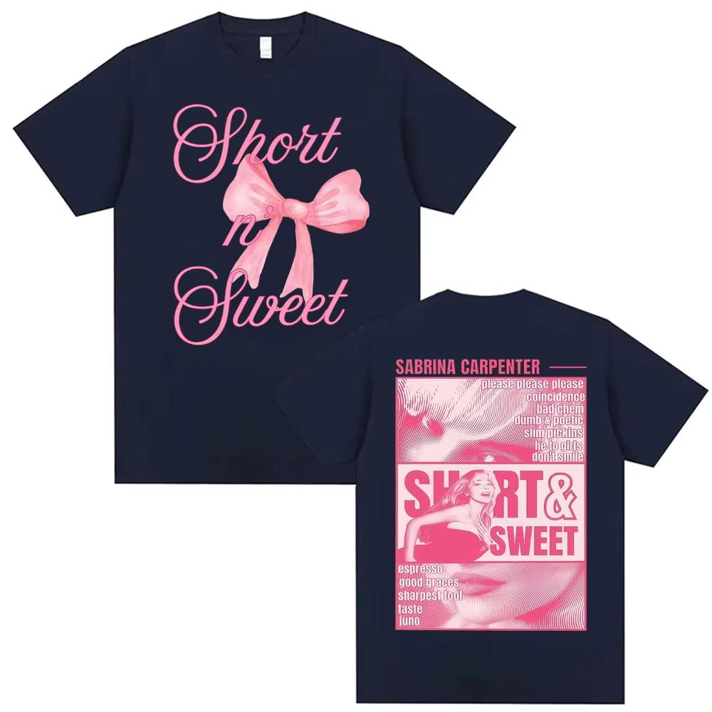 Sabrina Carpenter Short N Sweet Pop Music Fan Gift T Shirts Men Women Fashion Trending Aesthetic T Shirt Casual Cotton Top
