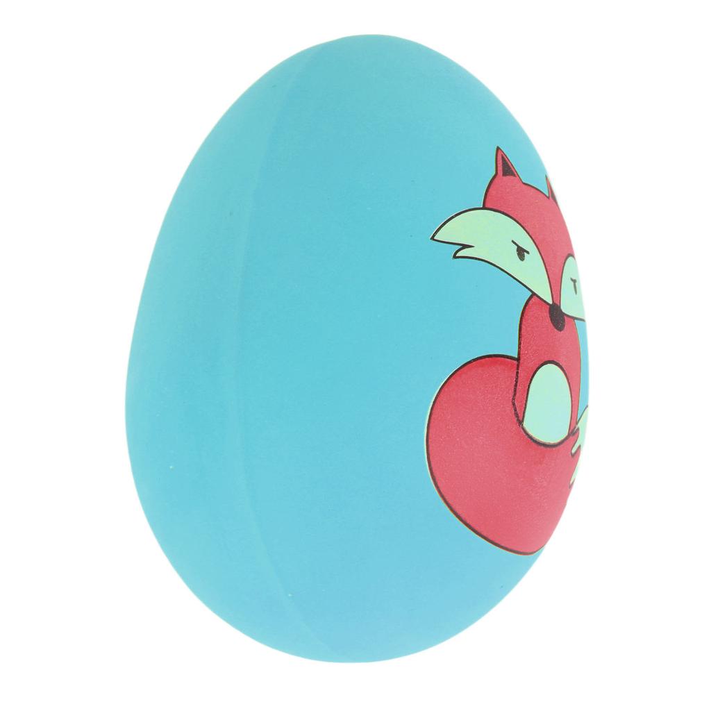 Latex Pet Ball Toy Bite Resistant Interactive Fetch Play Animal Pet Egg Ball for Cats Dogs Blue