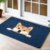 Lovely Peeking Frenchie Doormat Funny Cartoon Puppy Welcome Door Mat Anti Slip Absorbent Entrance Rug Indoor Floor Carpet Mat