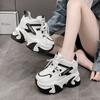 Fashion 10CM High Platform Women Sneakers Autumn Thick Sole Casual Dad Chunky Shoes Woman Leather Sports Walking Shoes Zapatos Mujer