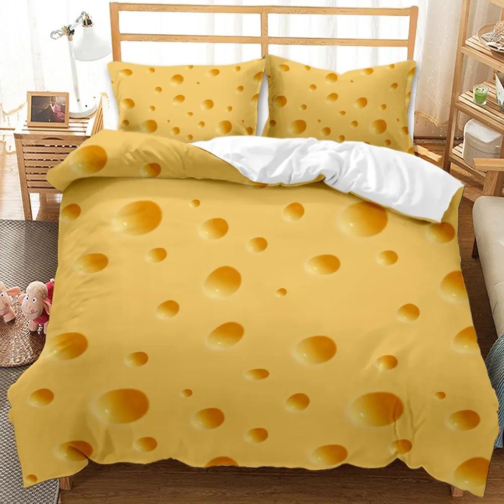 

Comforter Best.Wensd Quality 100% Cotton Bedding Set Winter S Reactive Printing Small Fresh Food Doughnut Bedding Sets Comforter (quilt)-EU Single(135*200cm)3pcs