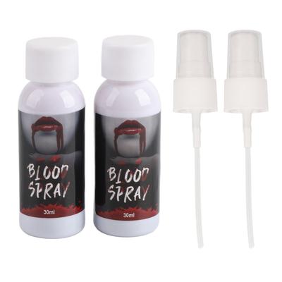 2 Boxes Fake Blood Spray Realistic Safe Washable Fake Blood Makeup Spray for Halloween Tricks