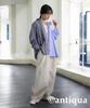 Antiqua Asymmetric Striped Long One Size Blue Women's Shirt, Sleeve, PK-01299, 32,