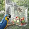 Transparent Bird Feeding Container Hanging Water Dispenser Bird Cage Feeder Waterer  Cockatiel