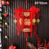 New Non-woven Chinese Lanterns Red 3D Festival Hanging Lanterns Handmade DIY New Year Lantern New Year