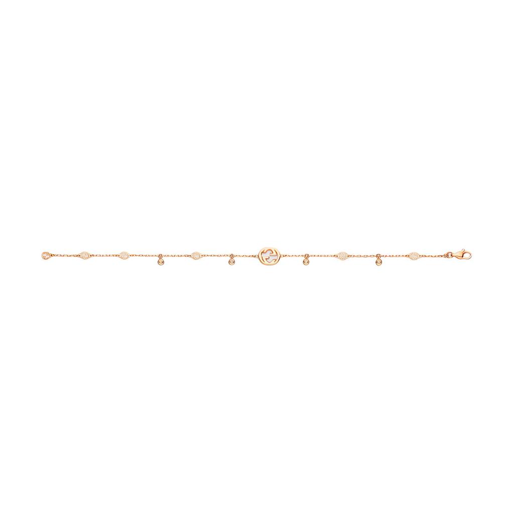 Gucci Interlocking Double G Pattern Bracelet Women bracelet Rose-Gold 729403J85405702