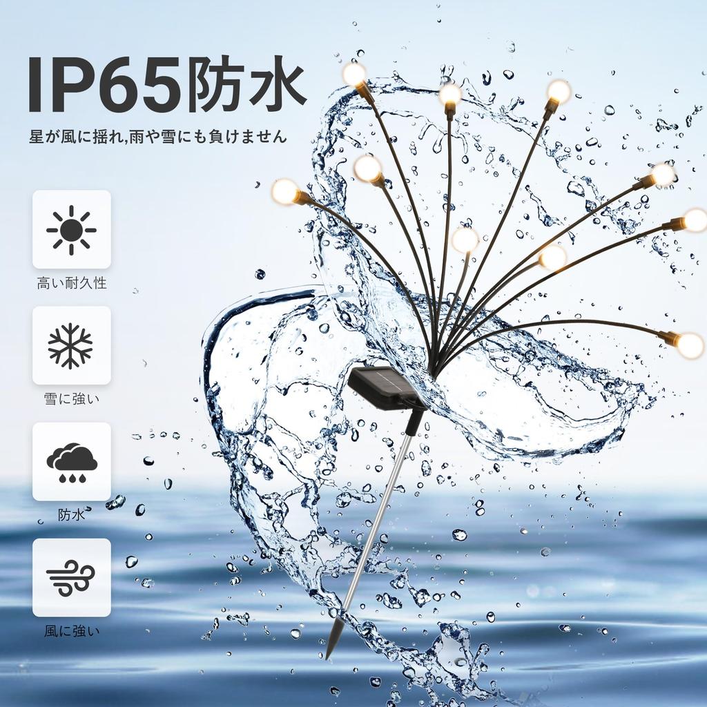 Solar Recessed Solar Garden IP65 Solar Firefly 10 LED Solar Panel Automatic Stylish and Creates a Beautiful Suitable for Flower and More of Lights,