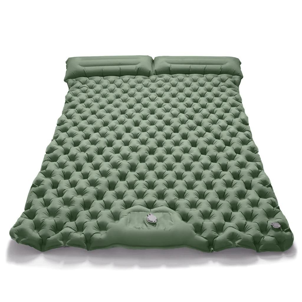Double Extra‑Wide Inflatable Air Mattress, Ultralight Foldable Waterproof Sleeping Pad for Outdoor Camping, Road Trips and Home