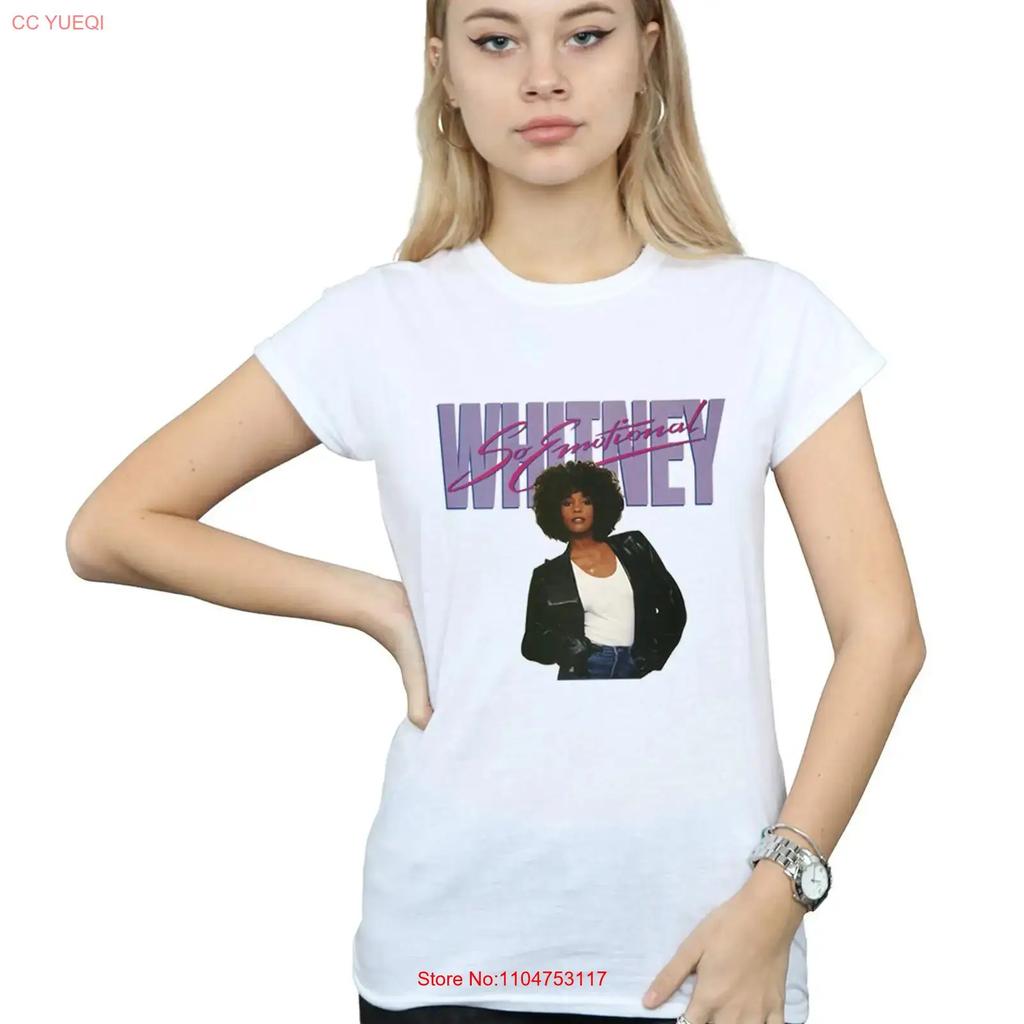 Whitney Houston Unisexs So Emotional Album Cover T Shirt Vintage Slightly Breathable Soft Comfortable Versatile Casual