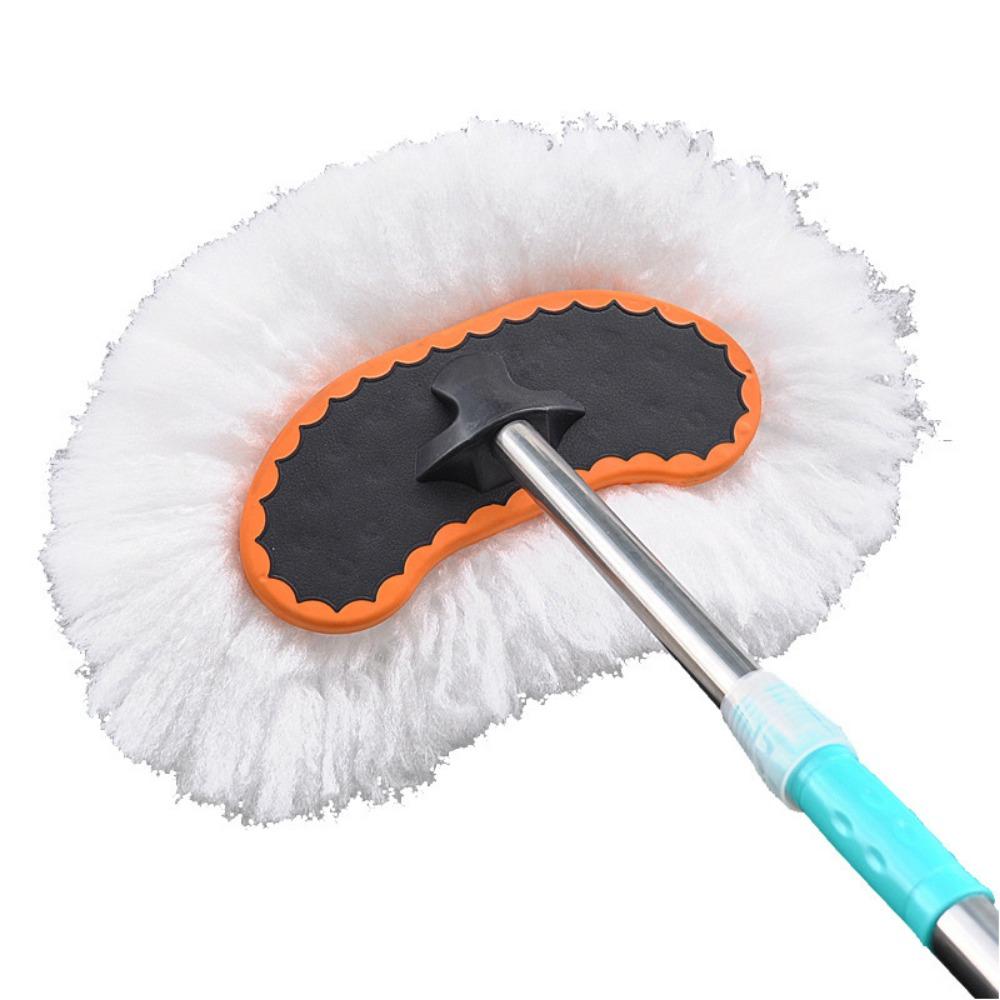 Car Wash Special Mop Soft Hair Lengthened Car Wash Artifact Stainless Steel Rod Car Telescopic Brush Car Cleaning Tool