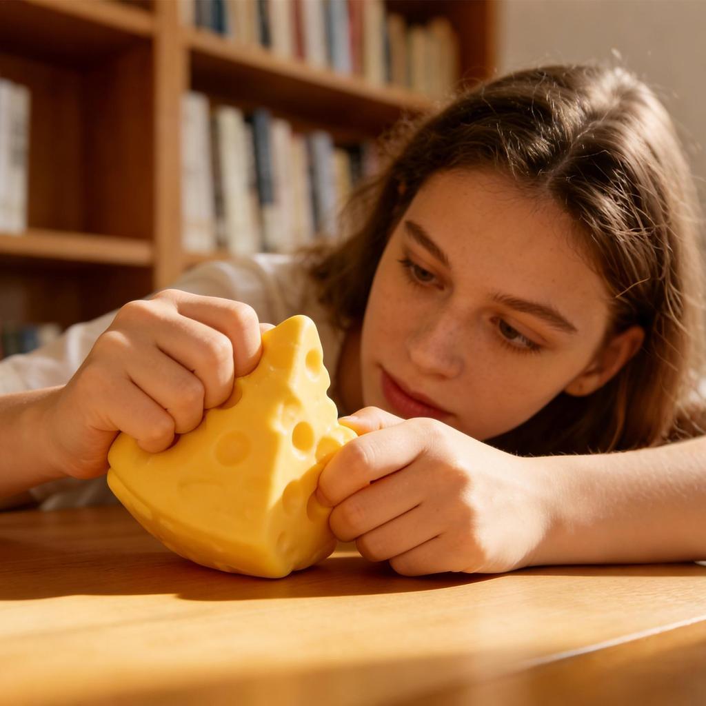 Cheese Shape Sensory Squeeze Toy Slow Rising Relaxing Toy Adults Relaxing Slow Rising Food For Boys Girls Teens Students Gifts