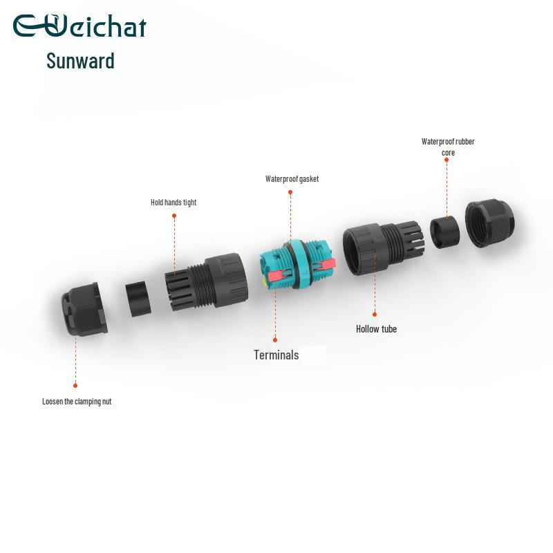 E-WeiChat Waterproof Screwless Quick Wire Splice Connector for Outdoor LED Lighting (2/3P)