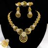 2026 Middle East Dubai Women's Alloy Necklace Earrings Ring Bracelet Wedding Accessories Four-piece Jewelry Set