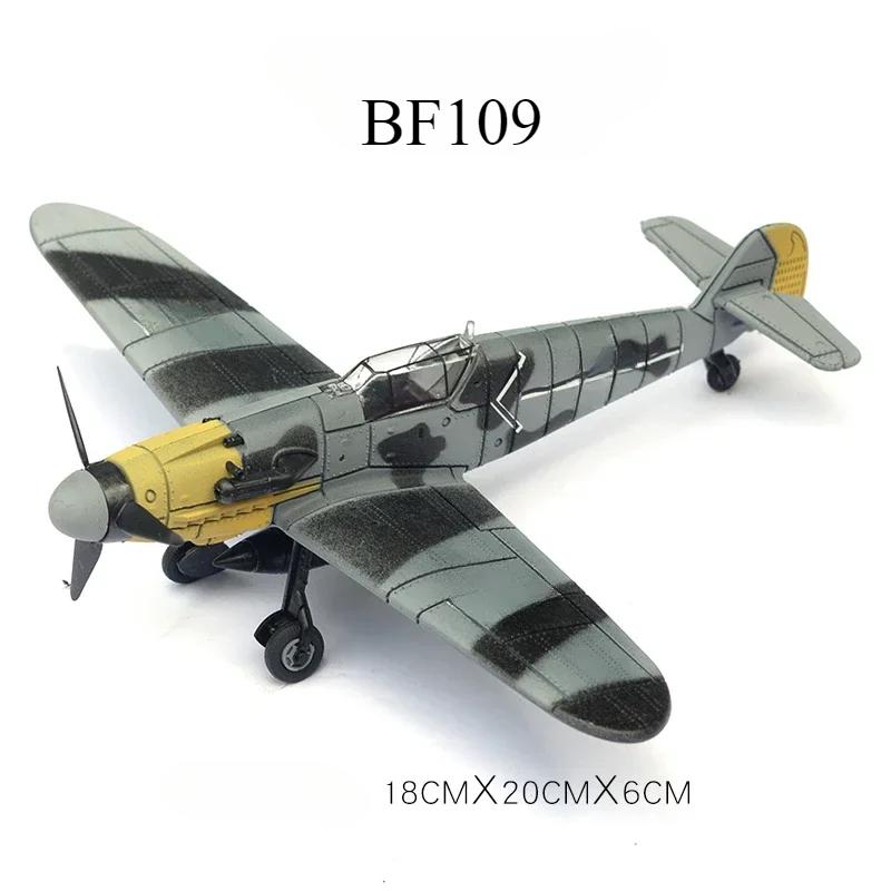 1/48 Seconde Guerre mondiale Américain Corsair Mustang Britannique Spitfire Hurricane Chasseur Allemand BF109 Kit Modèle d'Avion en Plastique à Assembler Jouet