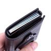 RFID Tracker AirTag Case: Carbon Fiber & Leather Money Clip Card Holder