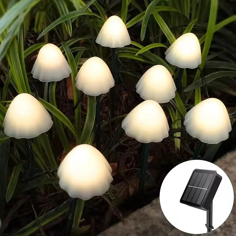 Mushroom String Lights Solar Fairy Lawn Lamp Outdoor Landscape Camping Garden Party Terrace Decoration Lights