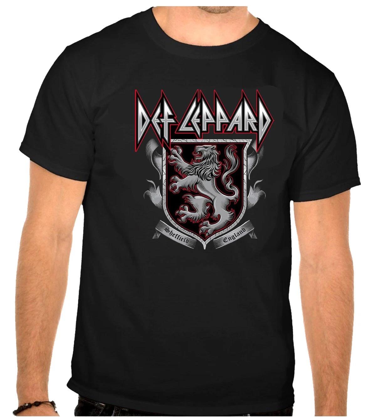 Def Leppard Rock Music Logo Black T-Shirt -1307 L