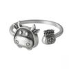Adjustable Vintage Ox Zodiac Ring In Sterling Women Men Retro Boho Style Open Band