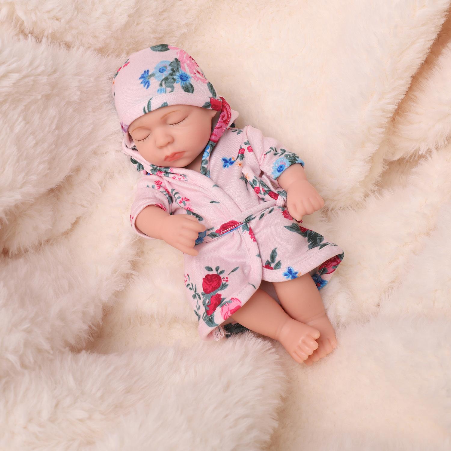 

19 см детская кукла реборн мини-моделирование всего тела мягкая резиновая эмалированная кукла подарок для девочки кукла кукла 19cm