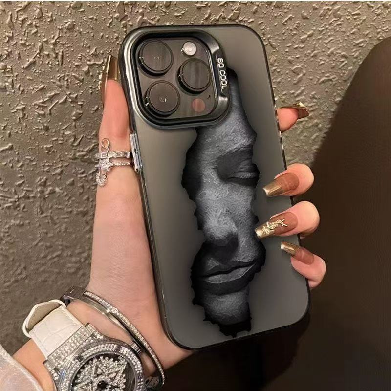 New Artistic Face for Iphone17 Mobile Phone Case Apple 15promax/14 Anti-drop 13pro16 Europe and America