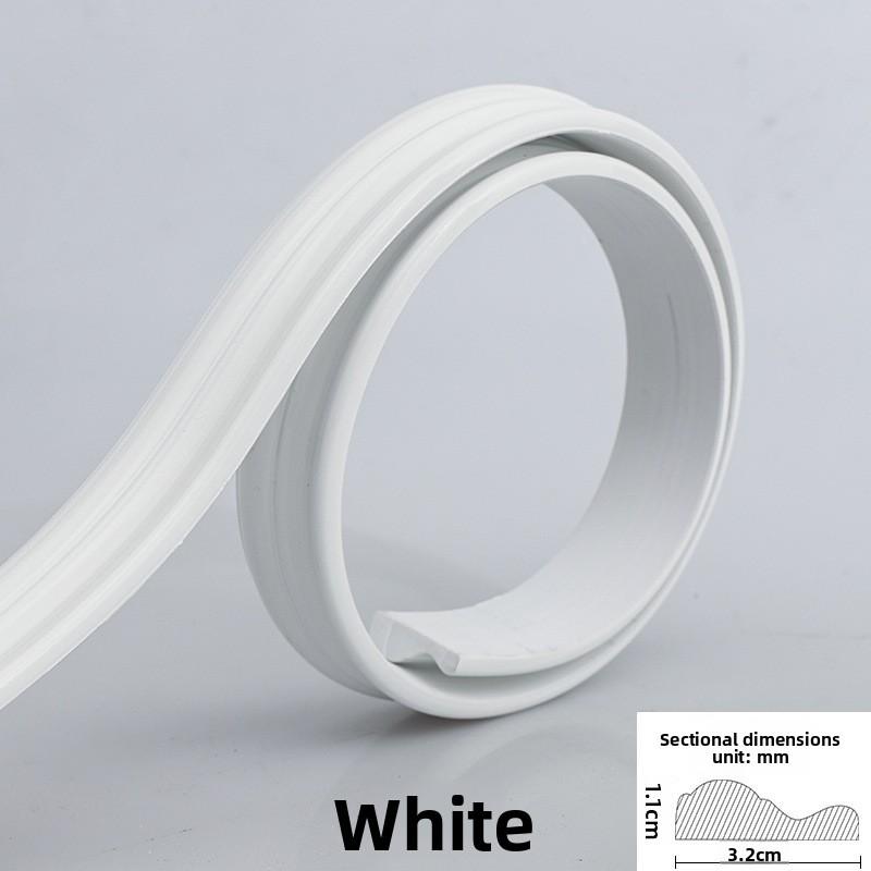 Pvc Wall Trim With Selfadhesive Corner Pieces For Home Interior Wall Enhancement White,2.2cm