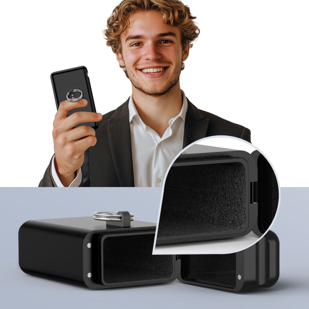 Faradayscher Käfig Tech-Protect Klr200 Metall Schlüssellos RFID Signalblocker Hülle Schwarz